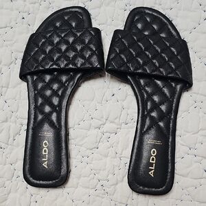 Aldo Black Quilted Women's Sandals